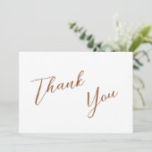 ミニマリストテラコッタ&ホワシンプルイ結婚トマンズ サンキューカード (スタンド正面)