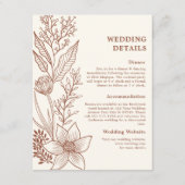 ミニマリストテラコッタ 焼きオレンジのウェディング 詳細 エンクロージャーカード (正面)