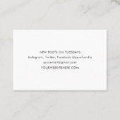 ミニマリストテラッツォプリントモダンカスタムビジネス 名刺 (裏面)