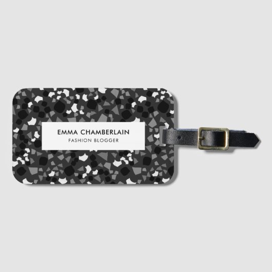 ミニマリストテラッツォプリントモダンカスタム ラゲッジタグ (正面横)