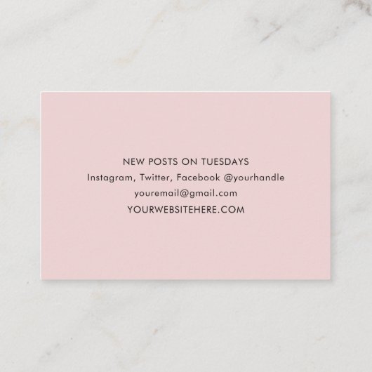 ミニマリストテラッツォプリントモダンカスタム 名刺 (裏面)