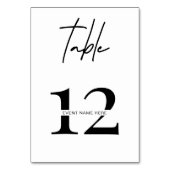 ミニマリストテーブルナンバーガラディナービジネスイベント テーブルナンバー (裏面)