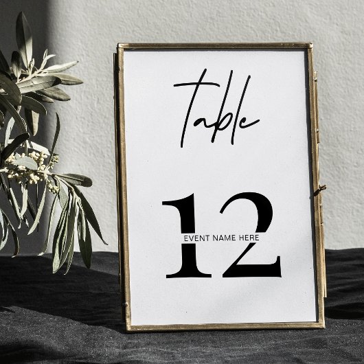 ミニマリストテーブルナンバーガラディナービジネスイベント テーブルナンバー