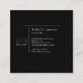 ミニマリストテーラーシーストレスプロフェッショナル スクエア名刺 (裏面)