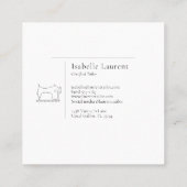 ミニマリストテーラーシーストレスプロフェッショナル スクエア名刺 (裏面)