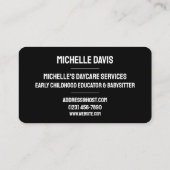 ミニマリストデイケア先生事業 名刺 (裏面)