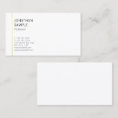 ミニマリストデザインモダントレンディープロフェッショナルプレーン 名刺 (正面/裏面)