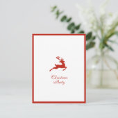 ミニマリストトナディアクリスマスパーティの招待状 案内状 (スタンド正面)