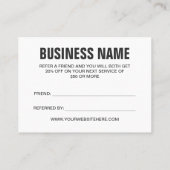 ミニマリストトレンディーはフレンドグレーをモダン参照 紹介カード (裏面)