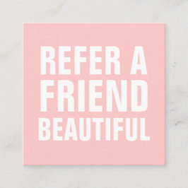 ミニマリストトレンディーはフレンドパステルピンクを参照 紹介カード