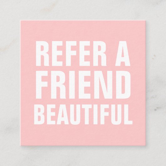 ミニマリストトレンディーはフレンドパステルピンクを参照 紹介カード (正面)