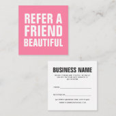 ミニマリストトレンディーはフレンドピンクを参照モダンする 紹介カード (正面/裏面)