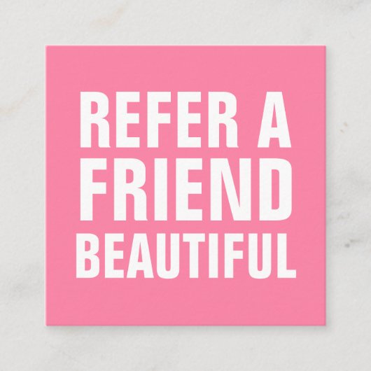 ミニマリストトレンディーはフレンドピンクを参照モダンする 紹介カード (正面)