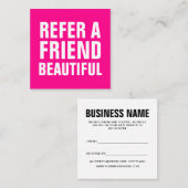 ミニマリストトレンディーはフレンドピンクを参照モダンする 紹介カード (正面/裏面)