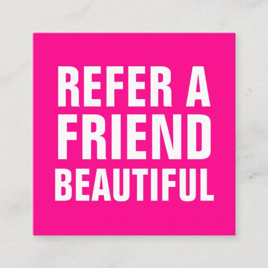 ミニマリストトレンディーはフレンドピンクを参照モダンする 紹介カード (正面)