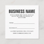 ミニマリストトレンディーはフレンドミントグリーンを参照 紹介カード (裏面)