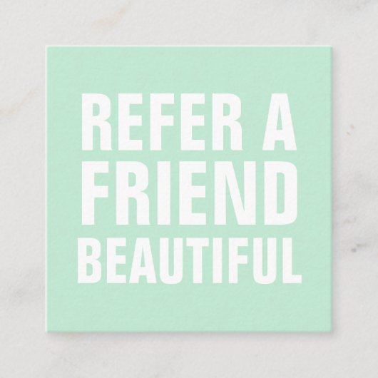 ミニマリストトレンディーはフレンドミントグリーンを参照 紹介カード (正面)