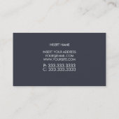 ミニマリストトレンディーインクウェルイエロー名刺 名刺 (裏面)