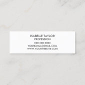 ミニマリストトレンディーシンプルパステモダンルピンク スキニー名刺 (裏面)