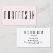 ミニマリストトレンディーパステルピンモダンク名刺 名刺 (正面/裏面)