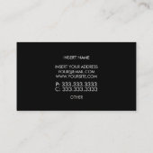 ミニマリストトレンディーブエレガントラックイエロー 名刺 (裏面)