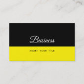 ミニマリストトレンディーブエレガントラックイエロー 名刺 (正面)