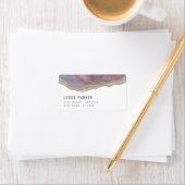 ミニマリストトレンディーラベンダー大理石のエージェントラベル ラベル (インサイチュ)