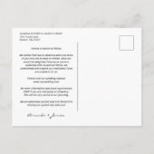 ミニマリストトレンディーロマンチック結婚フォトカップルズ ポストカード (裏面)