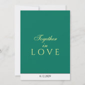 ミニマリストトロピカルイエローグリーンモノグラム 招待状 (裏面)