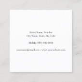 ミニマリストトンボのロゴ名刺 スクエア名刺 (裏面)