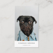 ミニマリストドッグシッターのトレーナートリマー専門家PugQr 名刺 (正面)