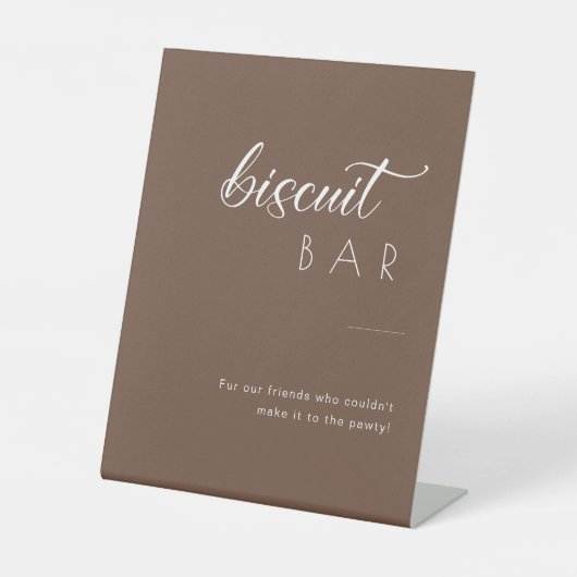 ミニマリストドッグトリートフビーフビスケットバー結婚ズ 台座サイン (正面)