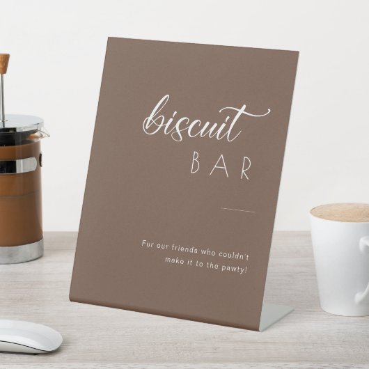 ミニマリストドッグトリートフビーフビスケットバー結婚ズ 台座サイン (インサイチュ)