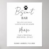 ミニマリストドッグトリート結婚式の引き出物ビスケットバー ポスター (正面)