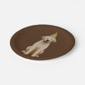 ミニマリストドッグ誕生日 ペーパープレート (アングル)