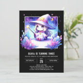 ミニマリストドリーミーウィザード誕生日 招待状 (スタンド正面)