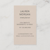 ミニマリストドリームビジネスカード 名刺 (裏面)