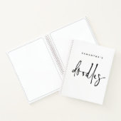 ミニマリストドードルズ名白黒スケッチブック ノートブック (内部)