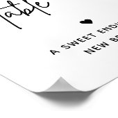 ミニマリストドーナツバー標識 |デザートテーブル記号 ポスター (角)