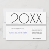 ミニマリストニューイヤーズお祝い|招待状 招待状 (正面)