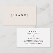ミニマリストニュートラルアドブランド名 名刺 (正面/裏面)