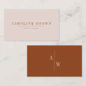 ミニマリストニュートラルウェディングレセプション座席表 プレイスカード (正面/裏面)