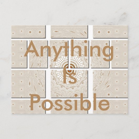 ミニマリストニュートラルジオメトリベージュ色デザイン ポストカード (正面)