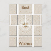 ミニマリストニュートラルジオメトリベージュ色デザイン ポストカード (正面)