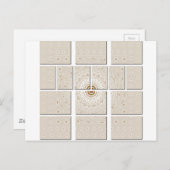 ミニマリストニュートラルジオメトリベージュ色デザイン ポストカード (正面/裏面)