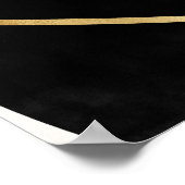 ミニマリストニュートラルブラック金ゴールド絵画抽象芸術 ポスター (角)