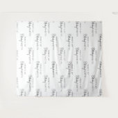 ミニマリストニュートラル誕生日パーティーステップとリピート タペストリー (正面(横))