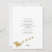 ミニマリストニューホームフォト金ゴールドサンタズリームービング シーズンカード (裏面)