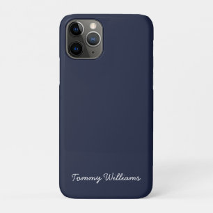 ミニマリストネイビーブループロフェッショナルシンプル iPhone 11 PROケース