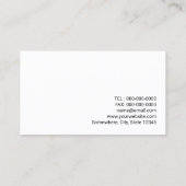 ミニマリストネイビーブループロフェッショナルプレーン 名刺 (裏面)